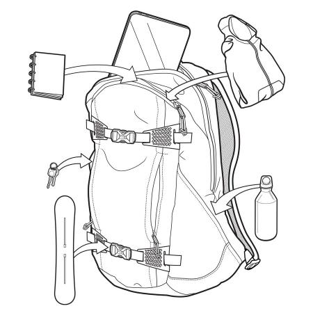 Рюкзак Burton Day Hiker 25L (152861) classic blue ripstop