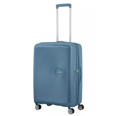 Валіза на колесах American Tourister Soundbox 71.5+9.5L (32G*51002) blue