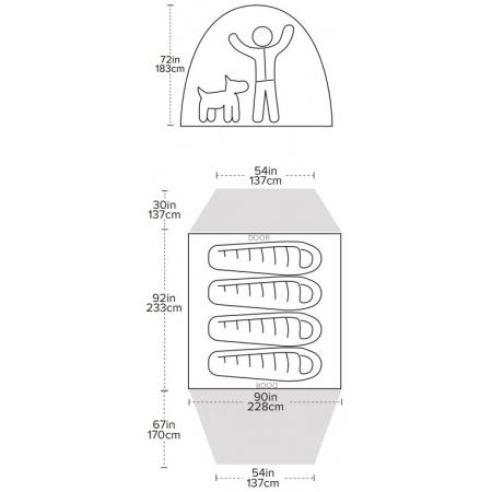 Намет Big Agnes Bunk House 4 (TBUNK425) prairie sand/chinois green