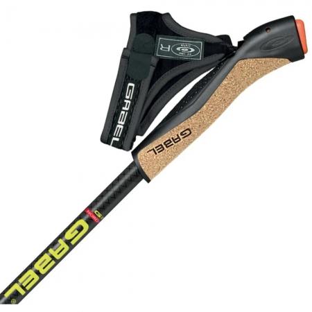 Палиці для скандинавської ходьби Gabel FX-75 Snake Carbon Dual Spike (700935101) black/yellow
