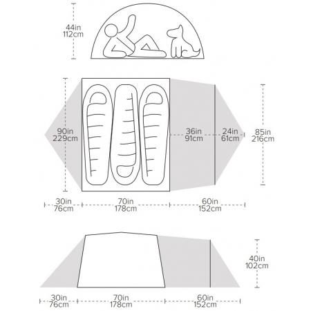 Намет Big Agnes Blacktail Hotel 3 (TFFBT325) warm olive/chinois green