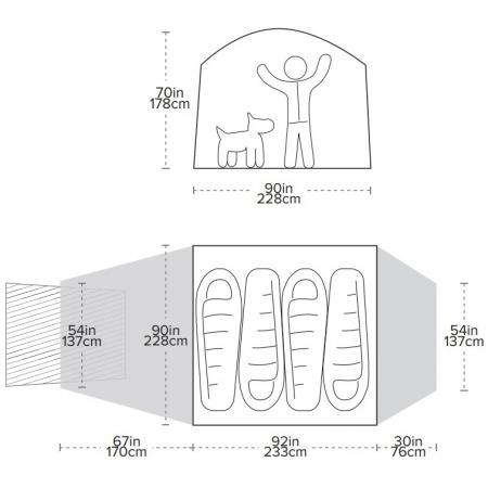 Намет Big Agnes Bunk House 4 (TBUNK423) orange