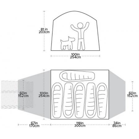 Намет Big Agnes Bunk House 6 (TBUNK620) orange/taupe