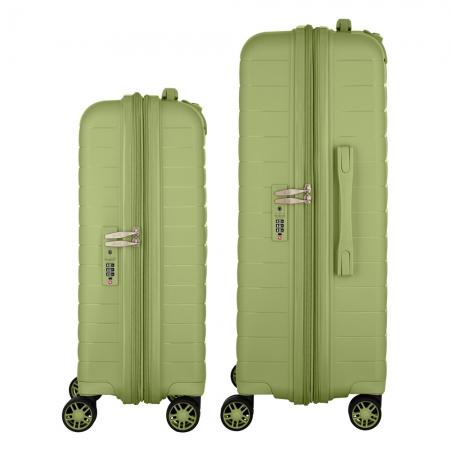 Набір валіз на колесах 2E Aero 2 в 1 (S,M) (2E-SPP-AERO-SET2-MG) olive-green
