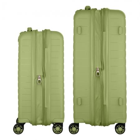 Набір валіз на колесах 2E Aero 2 в 1 (S,M) (2E-SPP-AERO-SET2-MG) olive-green