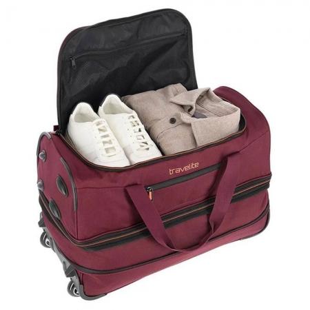 Сумка дорожня на колесах Travelite Basics 51+13L (096275-70 ) bordeaux