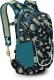 space travel print/antique blue