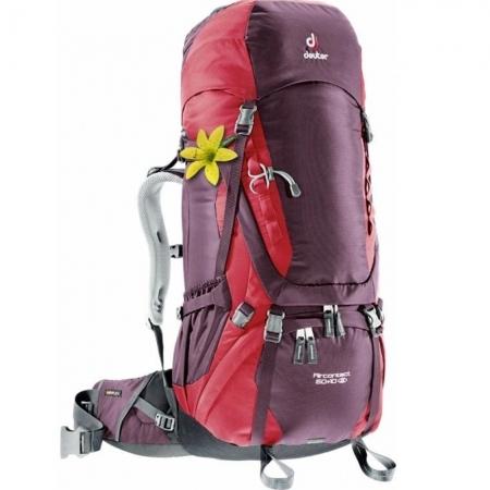 Рюкзак жіночий Deuter Aircontact Lite 60+10L SL (3320416 5518) aubergine-cranberry