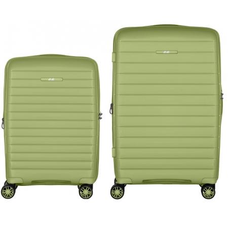 Набір валіз на колесах 2E Aero 2 в 1 (S,M) (2E-SPP-AERO-SET2-MG) olive-green